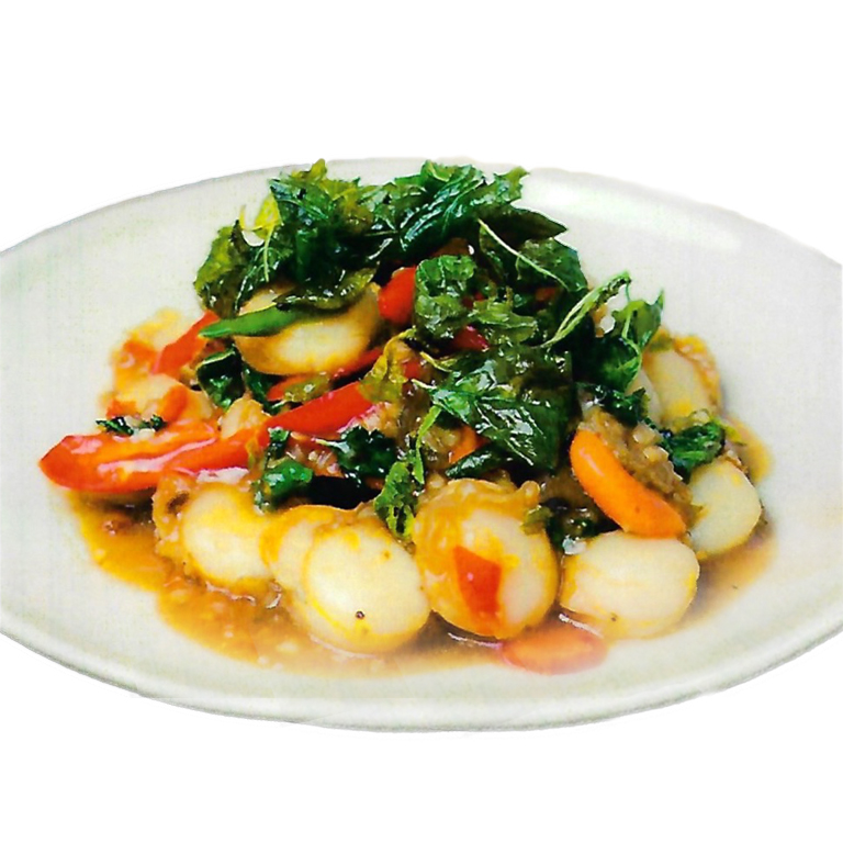 Stir Fried Scallops With Basil