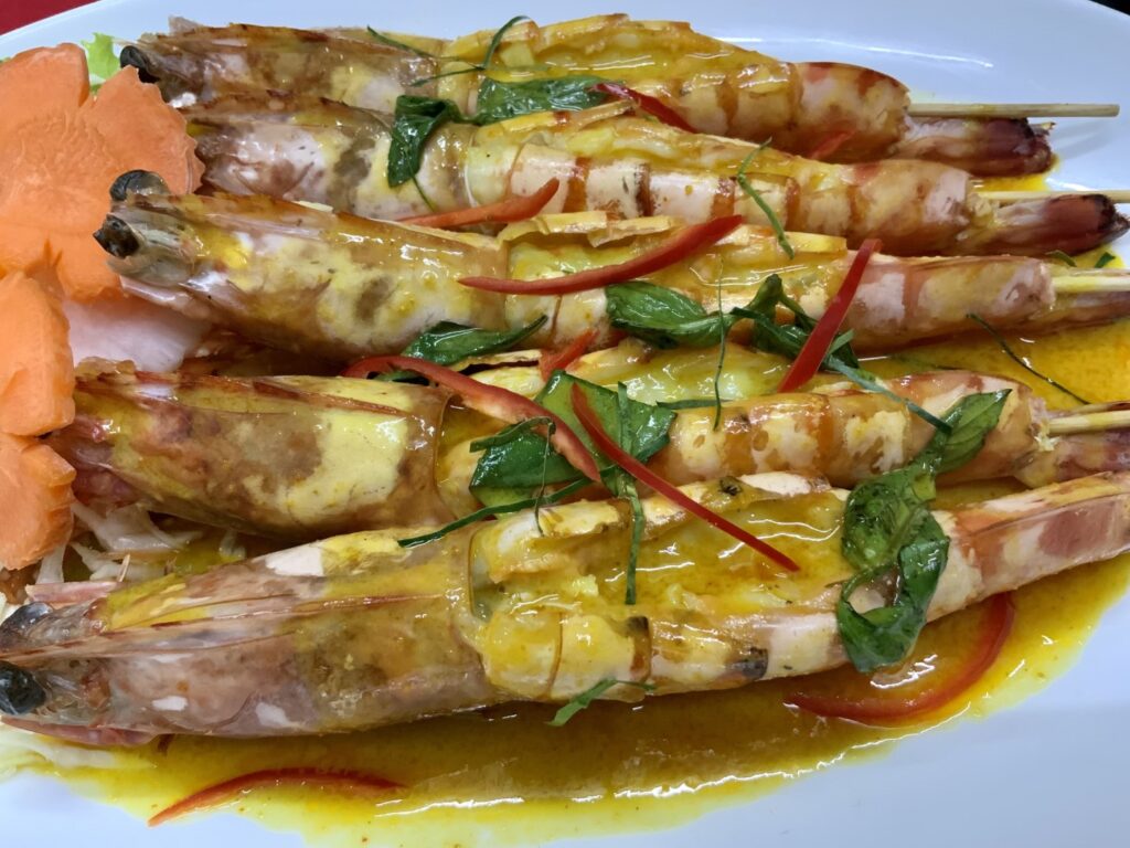 Tiger Prawns With Panang Sauce