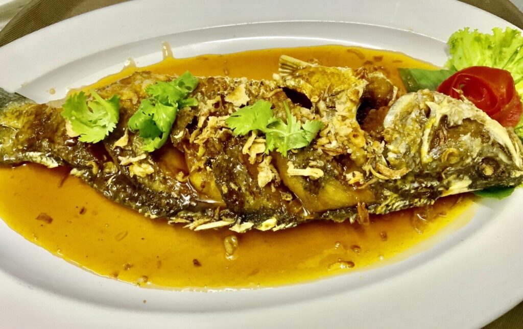 Deep Fried Fish With Tamarind Sauce