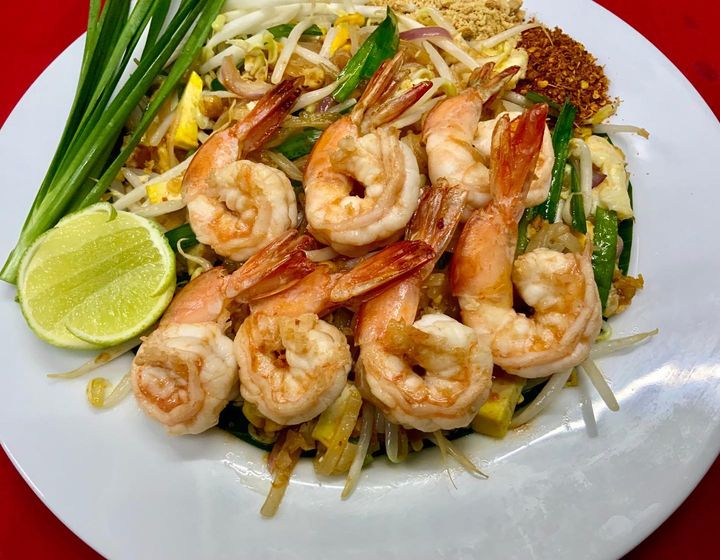 “Pad Thai” Fried Noodles With Shrimp Or Seafood