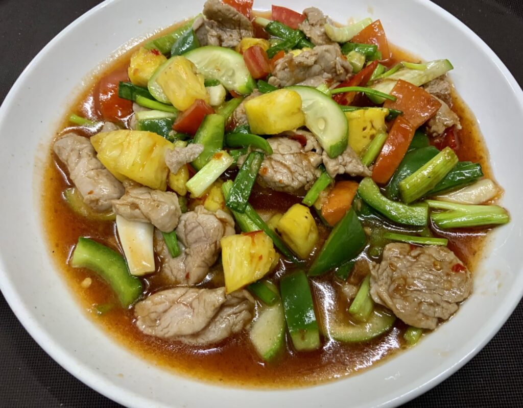 Stir Fried Pork With Sweet And Sour Souce