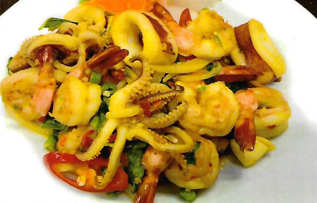 Stir Fried Seafood With Basil