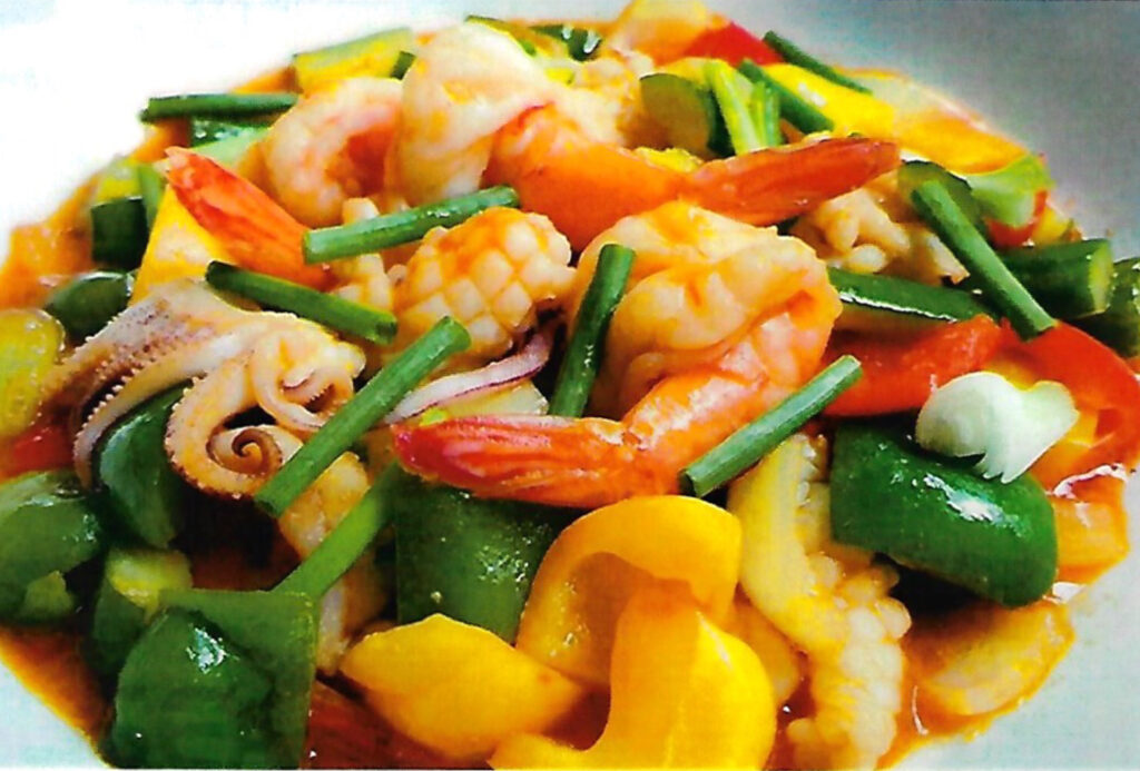 Stir Fried Seafood With Sweet And Sour Sauce