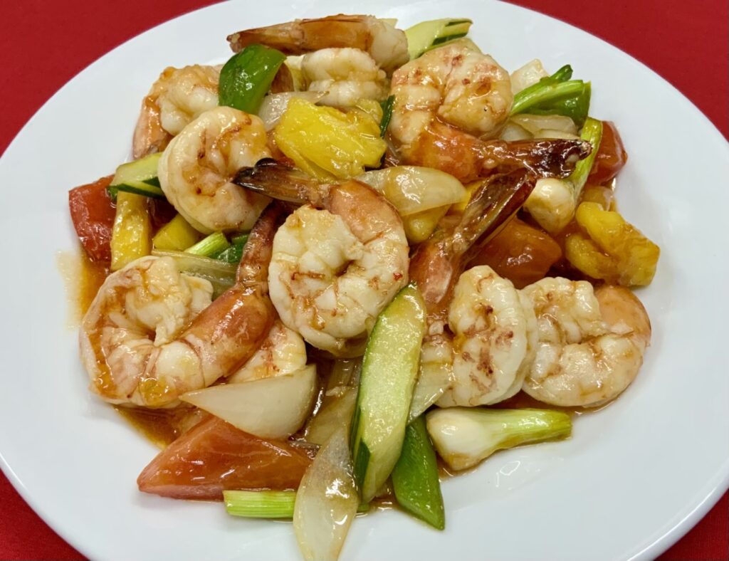 Stir Fried Prawns With Sweet And Sour Sauce